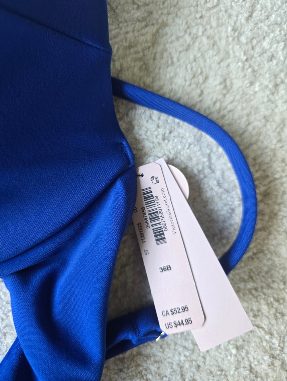 NWT Victoria's Secret Royal Blue Bikini Set Size 36B Top & Size M Bottom - Picture 6 of 7